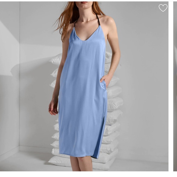 Lunya light blue silk slip dress LIMITED EDITION - Picture 1 of 5